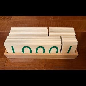 Montessori Large Wooden Numbers 1-9000